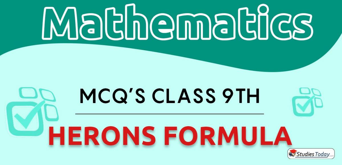 what is herons formula class 9 mcq